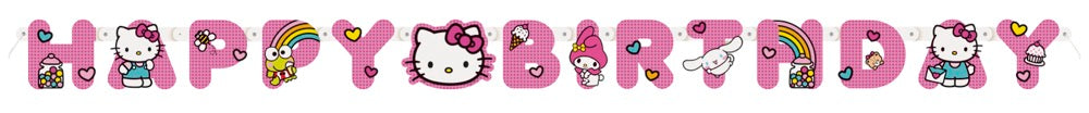 Hello Kitty and Friends Happy Birthday Jointed Banner 6.25 ft