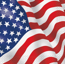 USA Flag Beverage Napkins 16ct