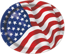 USA Flag Oval Plates 8ct
