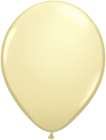 16in Helium Inflated Latex Balloon - Ivory Silk