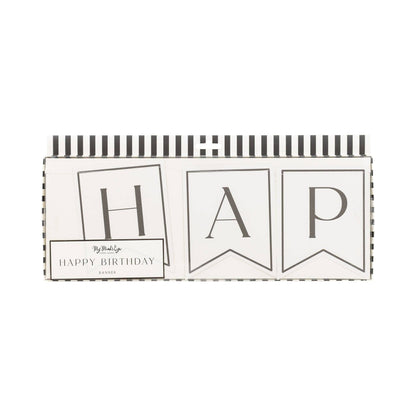 Black Happy Birthday Banner