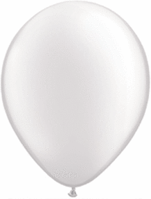 16in Helium Inflated Latex Balloon - White