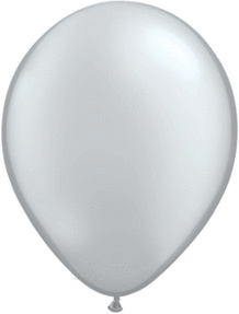 16in Helium Inflated Latex Balloon - Silver