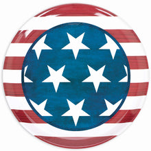 Patriotic Round Plastic Platter 13.5in