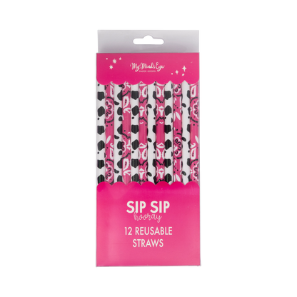 Cowgirl Reusable Straws 12ct
