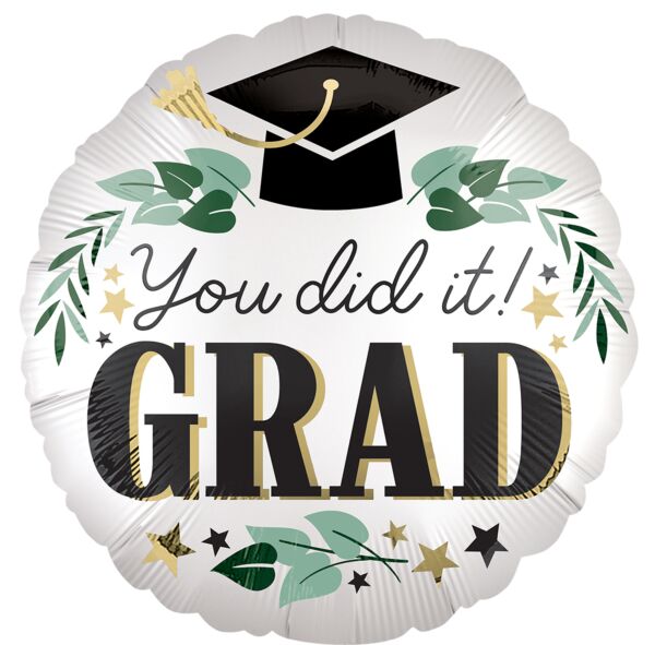 S26 Satin You Did It Ivy Grad 18in Balloon
