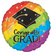 S09 Bold Rainbow Grad 17in Balloon