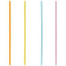 Assorted Color Reusable Plastic Straws 8ct