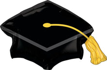 S24 Grad Black Cap 31in Balloon