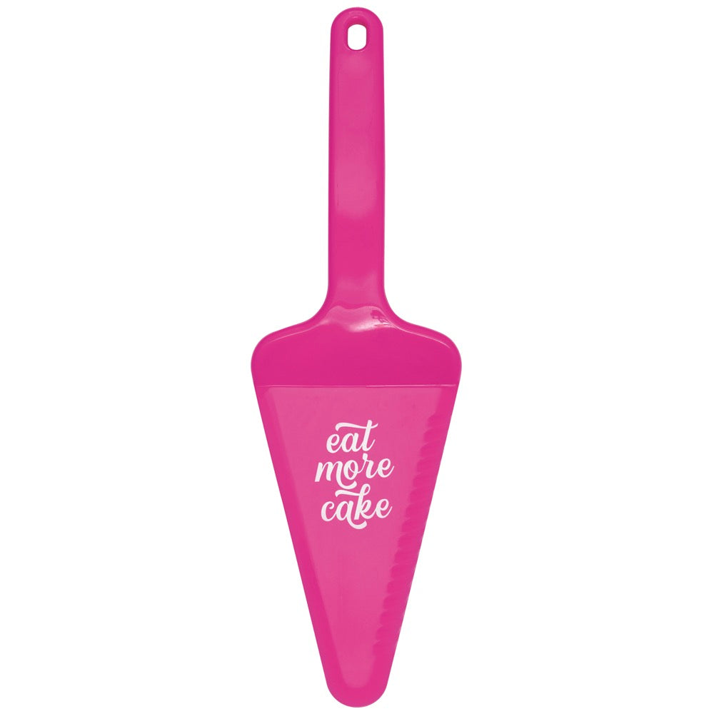 Hot Pink Eat More Cake Cake Server