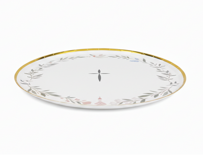 Religious Eucalyptus Dessert Plates 8" (Set of 8)