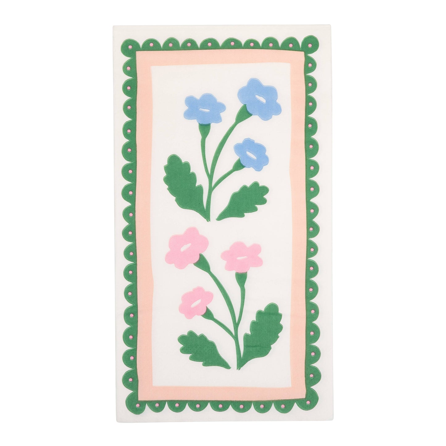 Floral Border Dinner Napkins 24ct