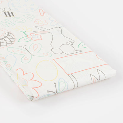 Easter Colour In Activity Tablecloth