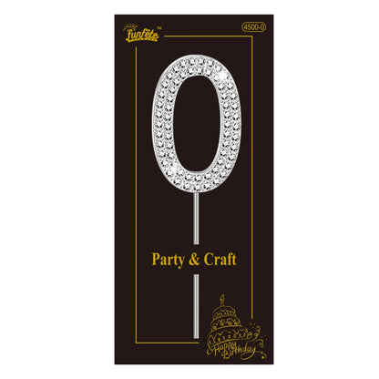 Rhinestone Number Cake Topper