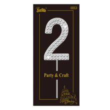 Rhinestone Number Cake Topper