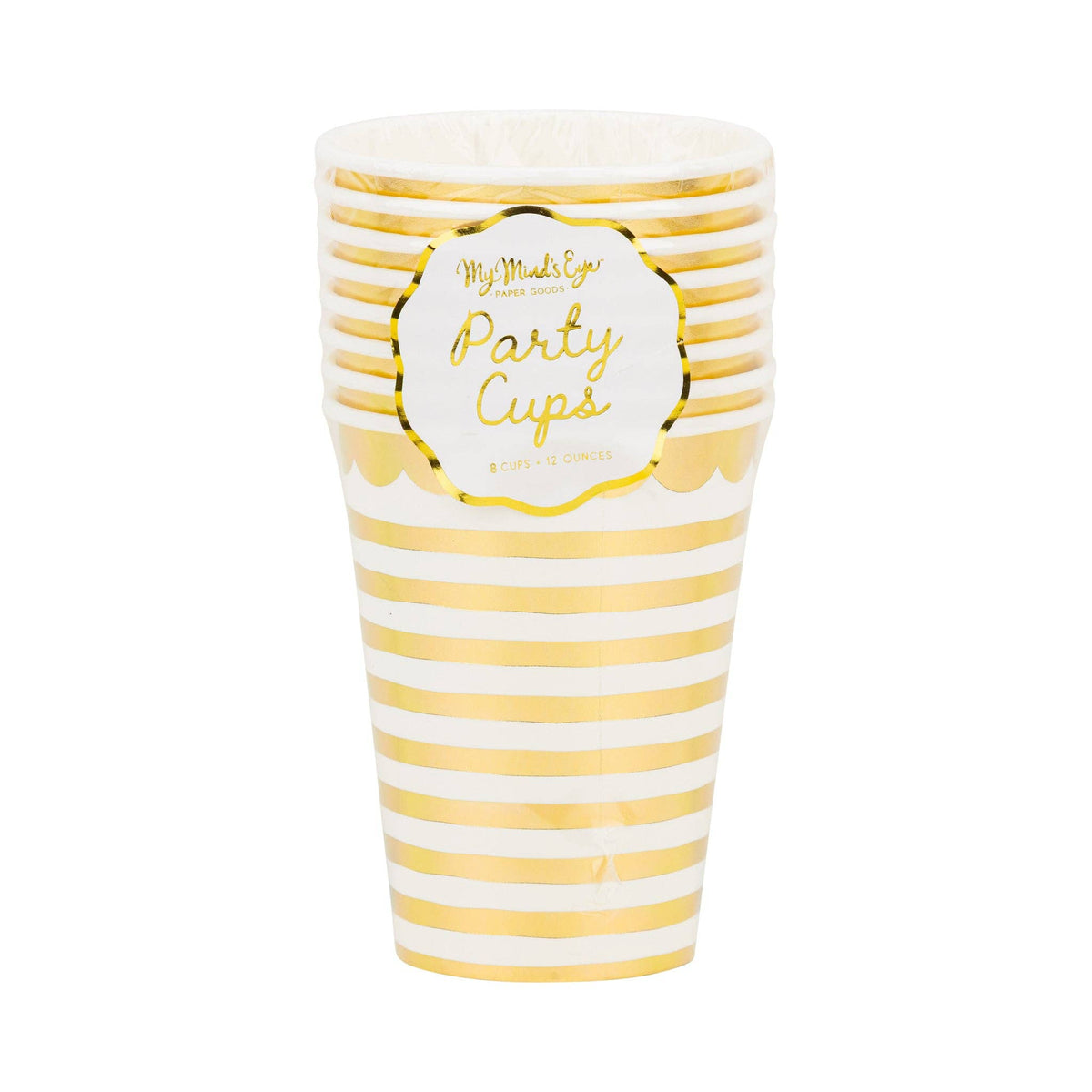 Gold Stripes Party Cups