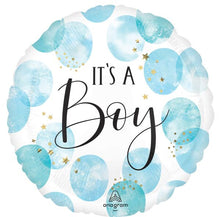 #528 Baby Boy Blue Watercolor 17in Balloon