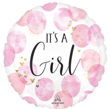 #512 Baby Girl Pink Watercolor 17in Balloon
