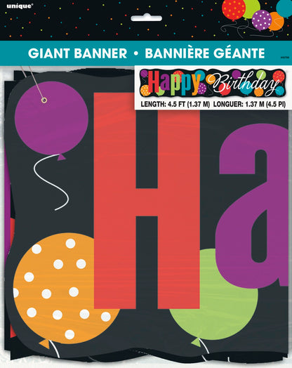 Birthday Cheer Giant Jointed Banner 4.5ft