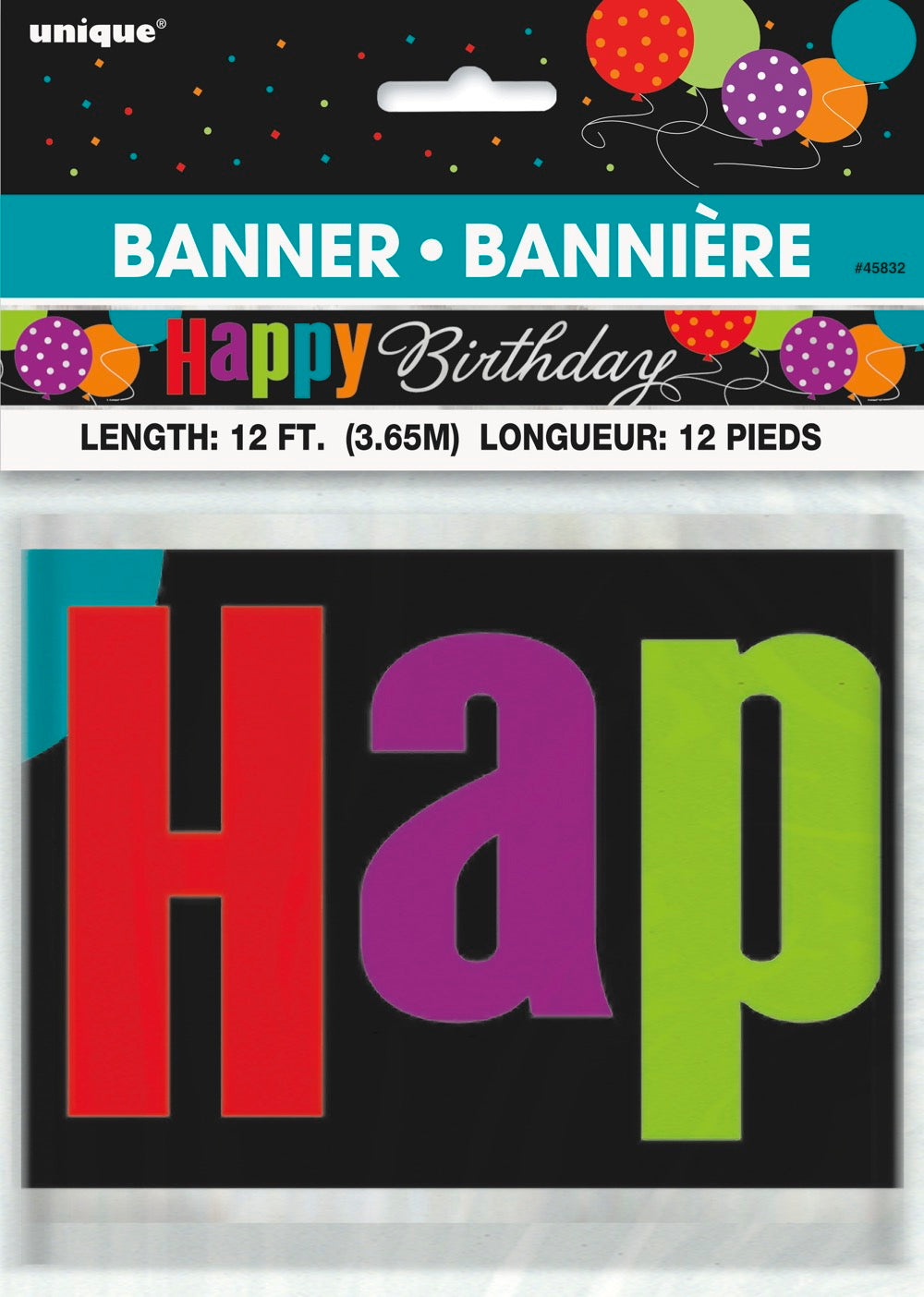 Foil Birthday Cheer Banner 12ft