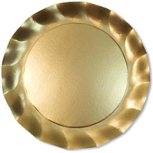Satin Gold Wavy 12.5in Paper Chargers 8ct