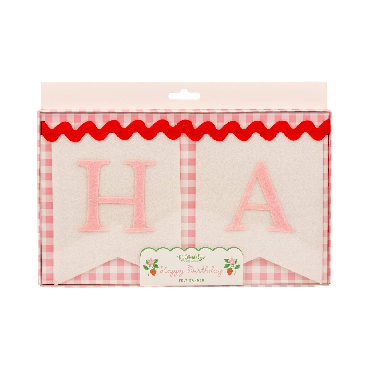 Pink Happy Birthday Felt Banner