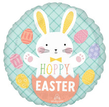 #S03 Hoppy Easter Bunny and Eggs 17in Balloon