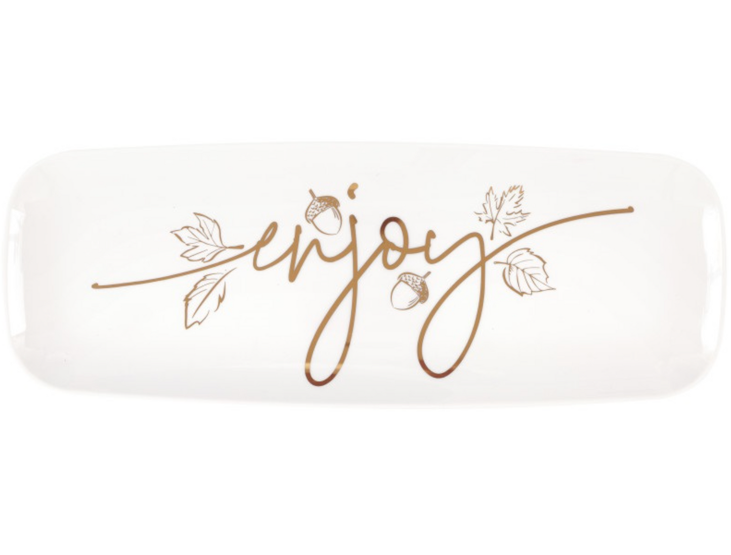 Elegant Thanksgiving Enjoy Plastic Serving Tray