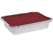 Elegant Thanksgiving Foil Take Home Container with Lid 4ct