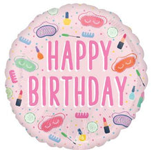 #067 Happy Birthday Spa Party 18in Balloon