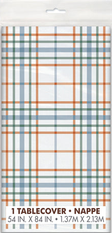 Fall Flair Rectangular Plastic Table Cover 54 x 84