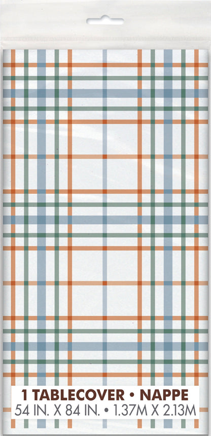 Fall Flair Rectangular Plastic Table Cover 54 x 84