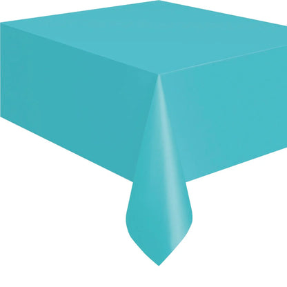 Teal Plastic Rectangle Table Cover 54" x 108"