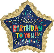 Bright Birthday Blocks 34in SuperShape Balloon