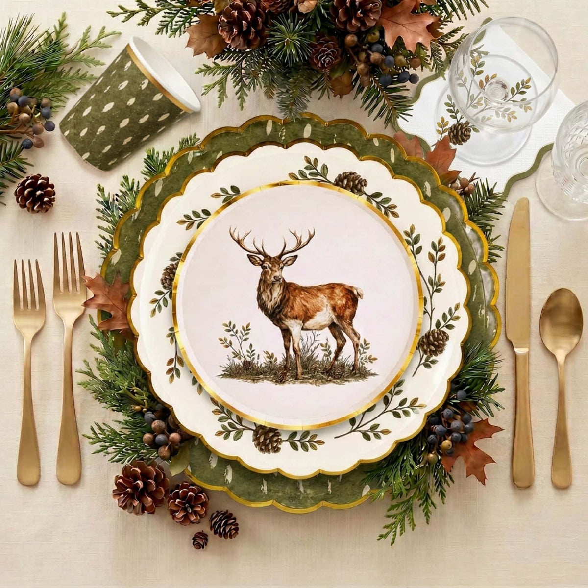 Dapple Dot 10" Large Plate - Olive