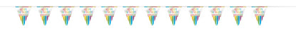 Rainbow Birthday Flag Banner 12ft
