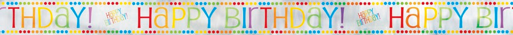 Foil Rainbow Birthday Banner 12ft