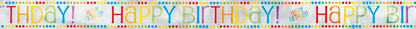 Foil Rainbow Birthday Banner 12ft
