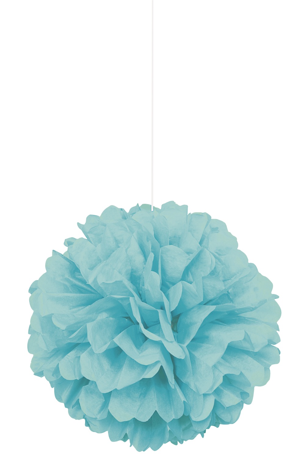 Teal Mini Puff Tissue Decorations 3ct