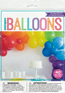 Rainbow Latex Balloon Arch Kit 40pc
