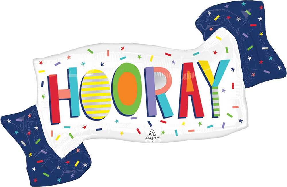 #017 Hooray Banner 39in Balloon