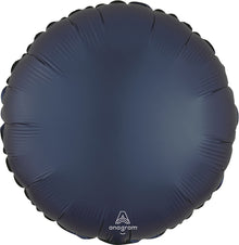 True Navy Satin Round 18in Solid Mylar