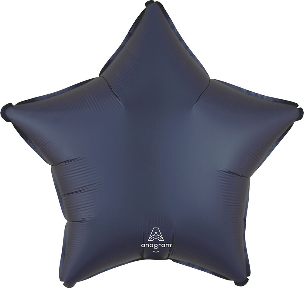 True Navy Satin Star 18in Solid Mylar