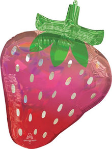 #614 Fruity Mix Iridescent Strawberry 27in Balloon