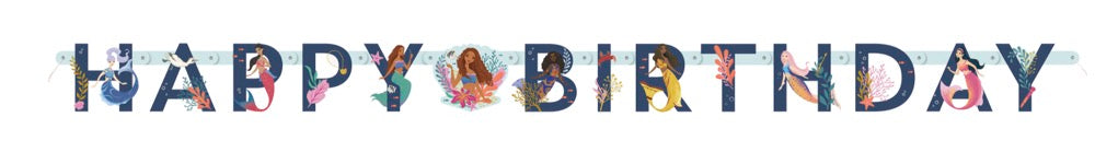 The Little Mermaid Happy Birthday Jointed Banner