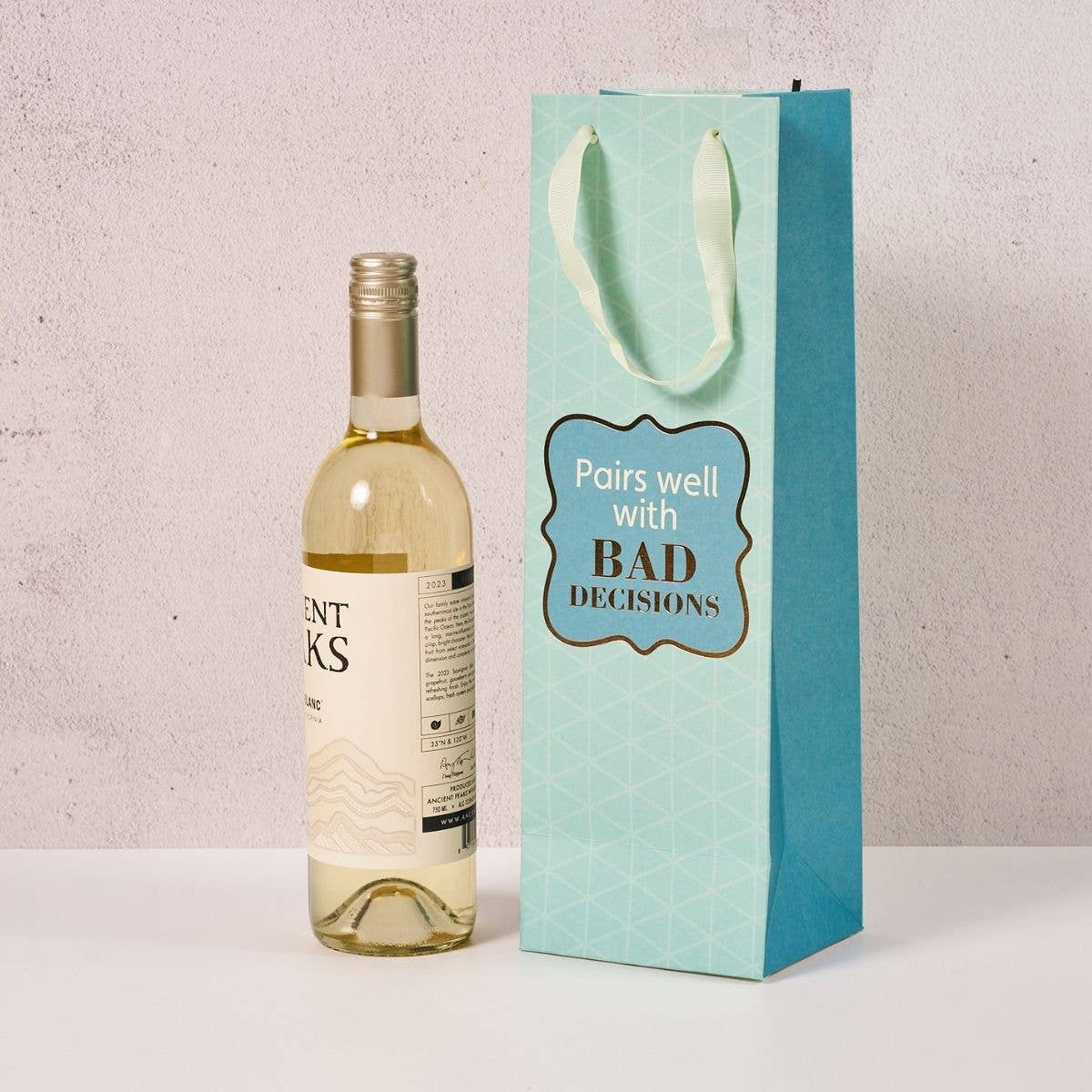 WINE BAGS Bad Decisions | Funny Party Gift | Home Bar Décor