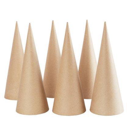 7" H x 2-3/4" Dia - Paper Mache Cone -  Dolls, Angels, Trees