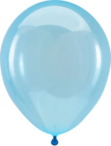 12in Helium Inflated Latex Balloon - Crystal Clearz Blue