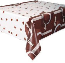 Football Party Rectangular Plastic Table Cover 54in x 84in