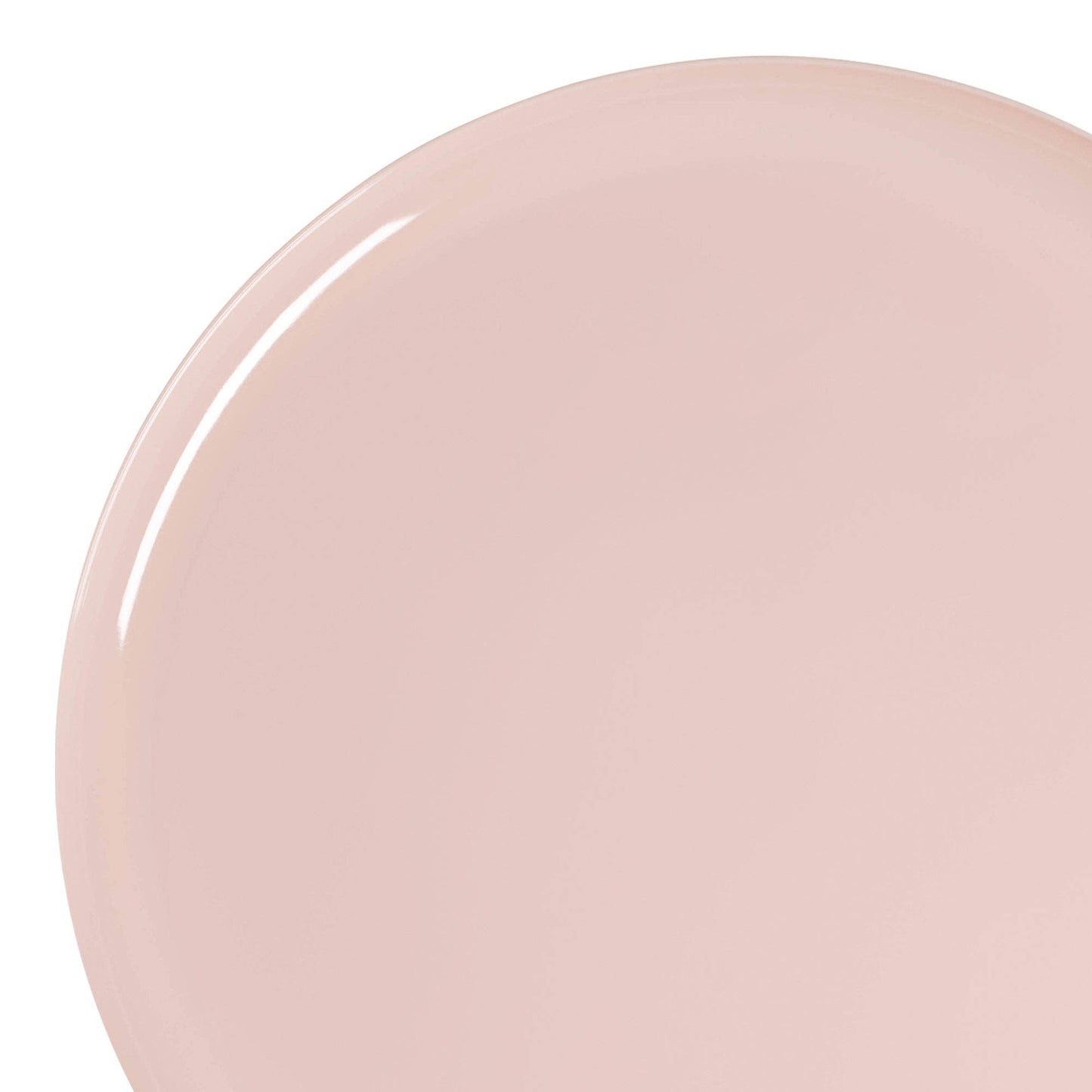 10" Pink Flat Round Plastic Dinner Plates - 10 pcs
